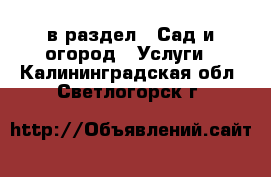  в раздел : Сад и огород » Услуги . Калининградская обл.,Светлогорск г.